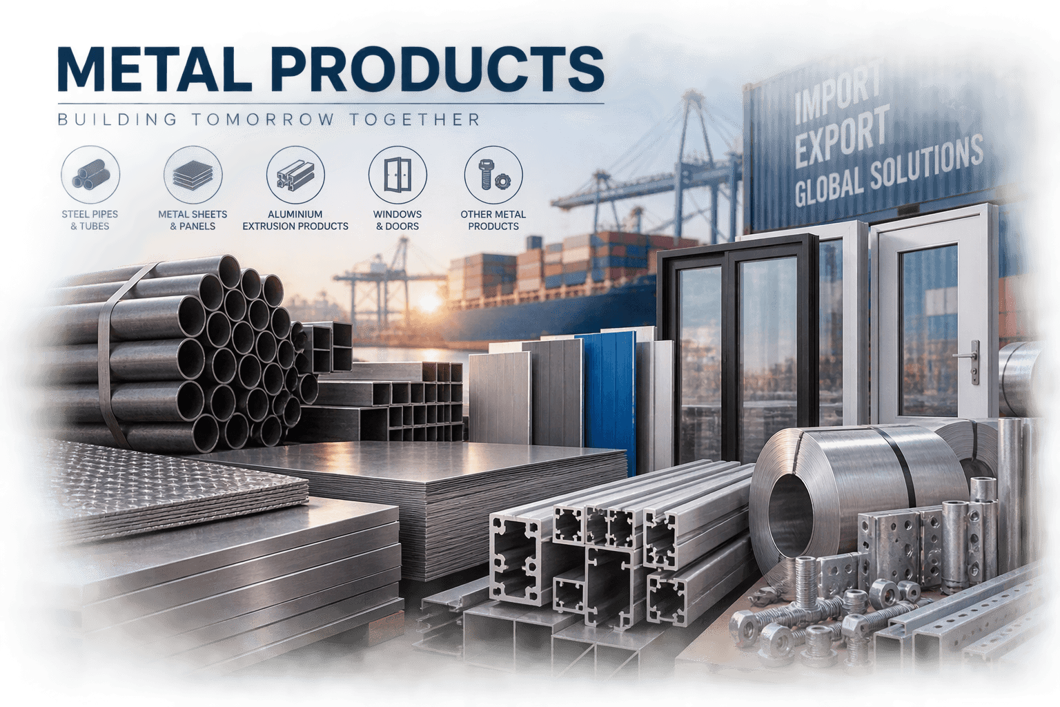 Steel aluminium and metal products